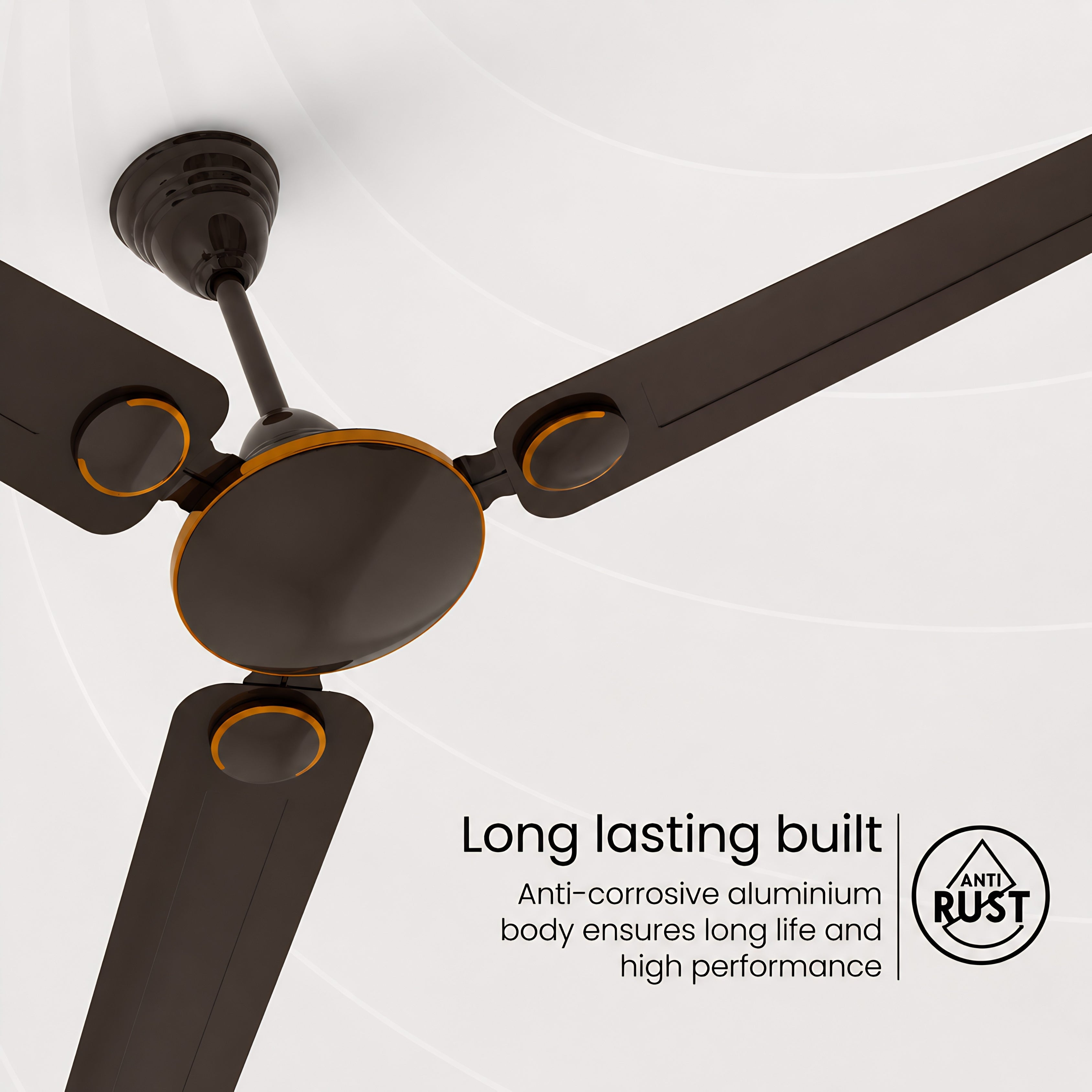Crompton Surebreeze Montania 1200mm Ceiling Fan | 210 CMM Air Delivery | 46 W Power | 3 Blades | 2 Year Warranty