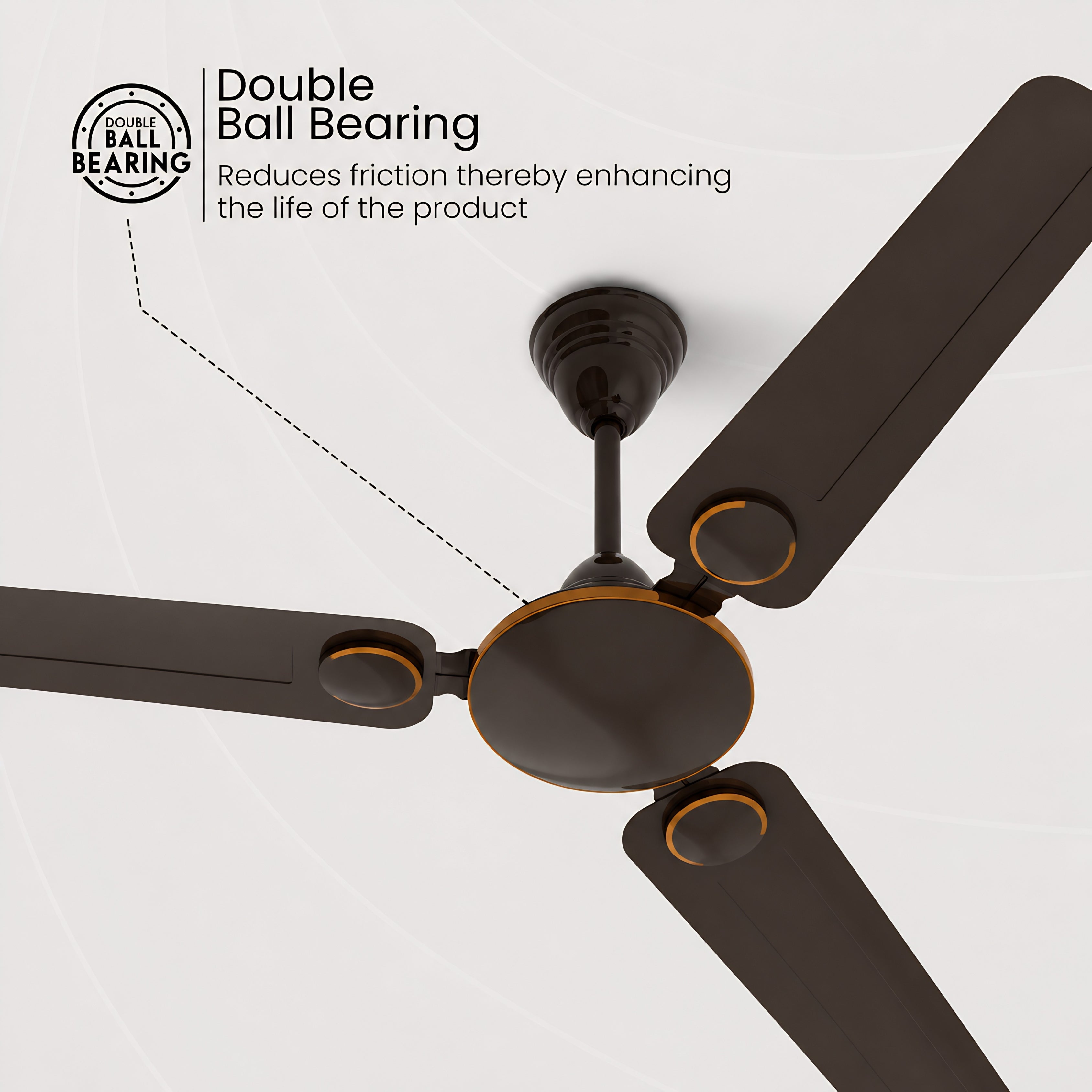 Crompton Surebreeze Montania 1200mm Ceiling Fan | 210 CMM Air Delivery | 46 W Power | 3 Blades | 2 Year Warranty