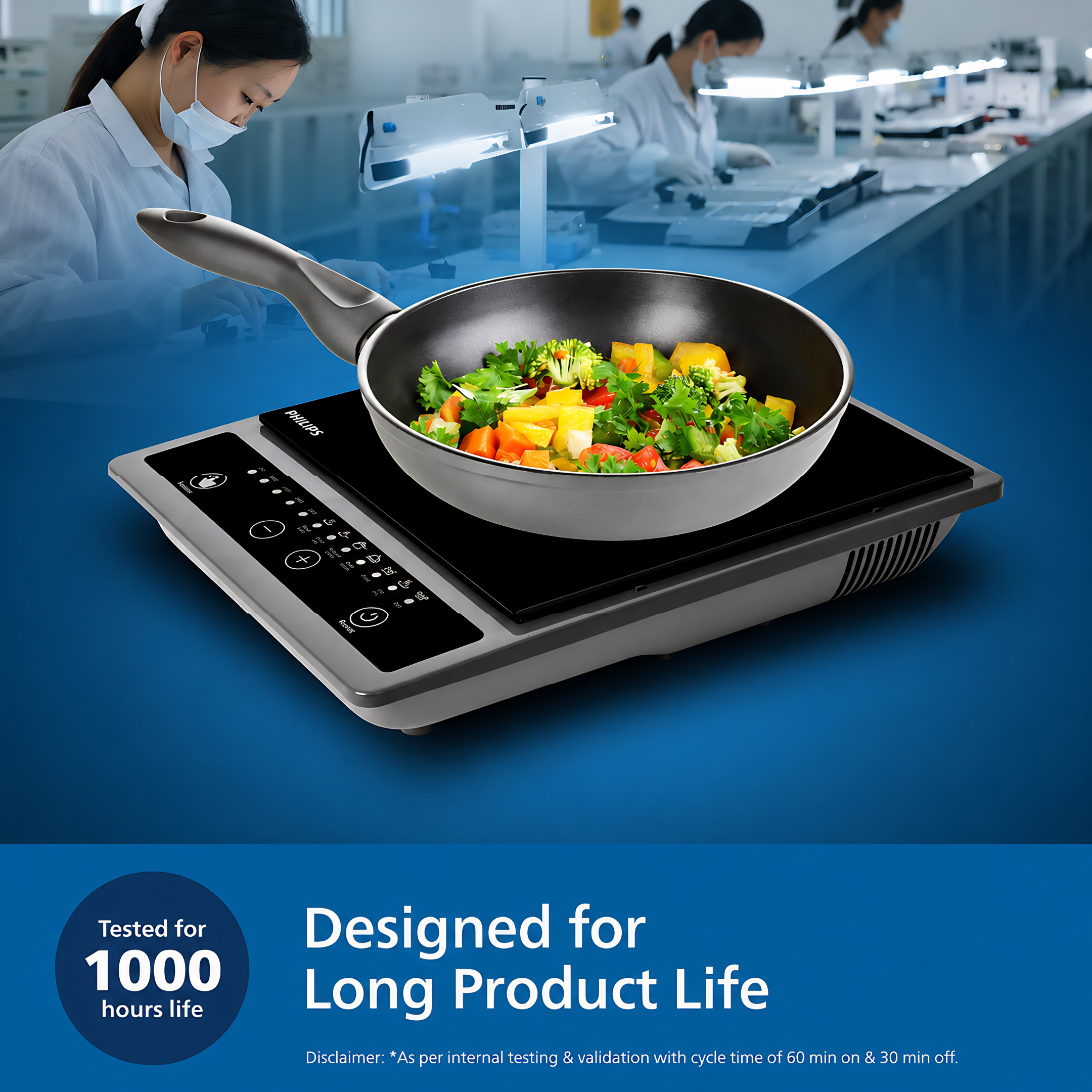 Philips HD4944/00 1500W Induction Cooktop | Ceramic Black Finish