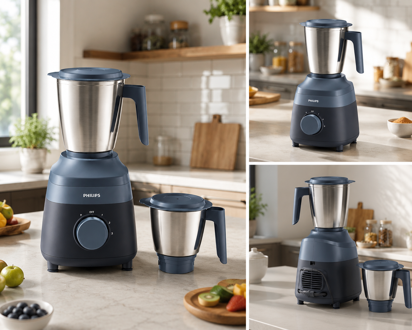 Philips HL1010/00 500W Mixer Grinder | 2 Stainless Steel Jars