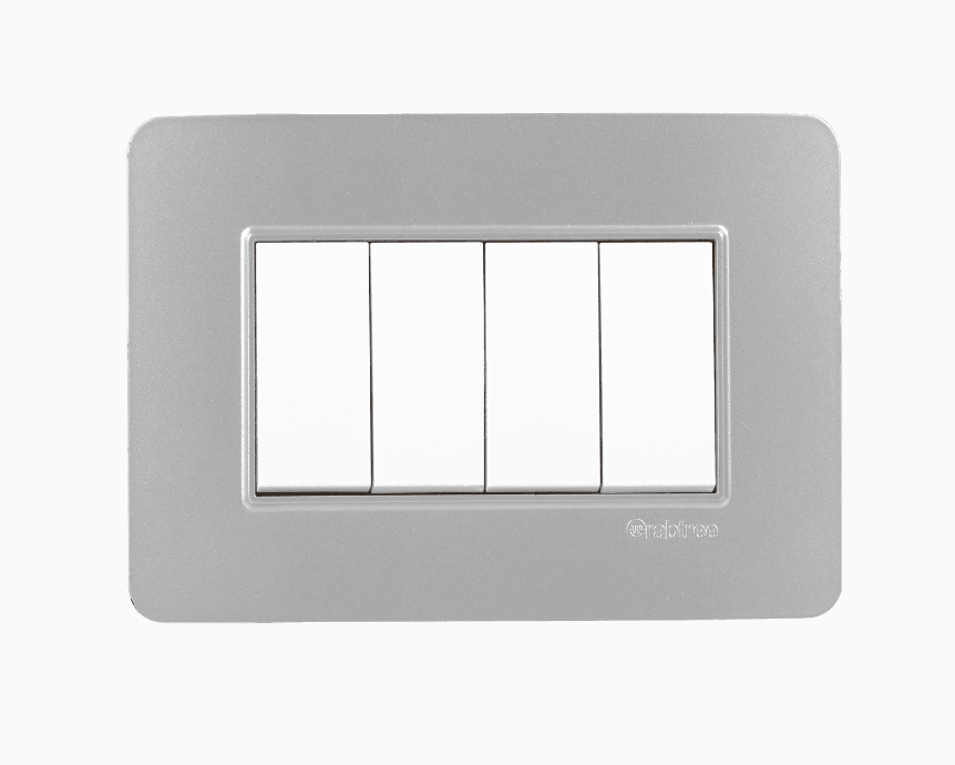 Havells Crabtree Signia 4M plate Silver