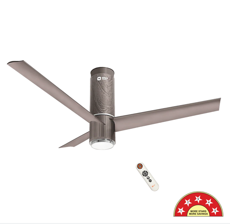 Orient Aeroslim IoT Remote Fan with Light 5-Year Warranty 1200mm Champagne Brown