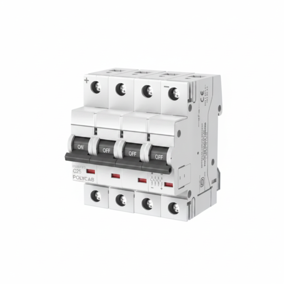 Polycab 63A 4 Pole MCB  Miniature Circuit Breaker