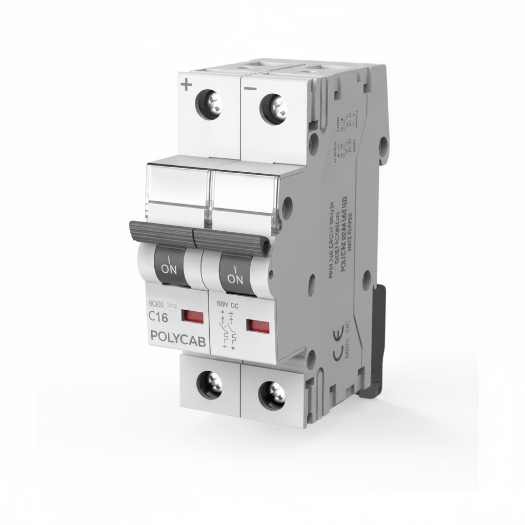 Polycab 63A DP MCB Double Pole Miniature Circuit Breaker