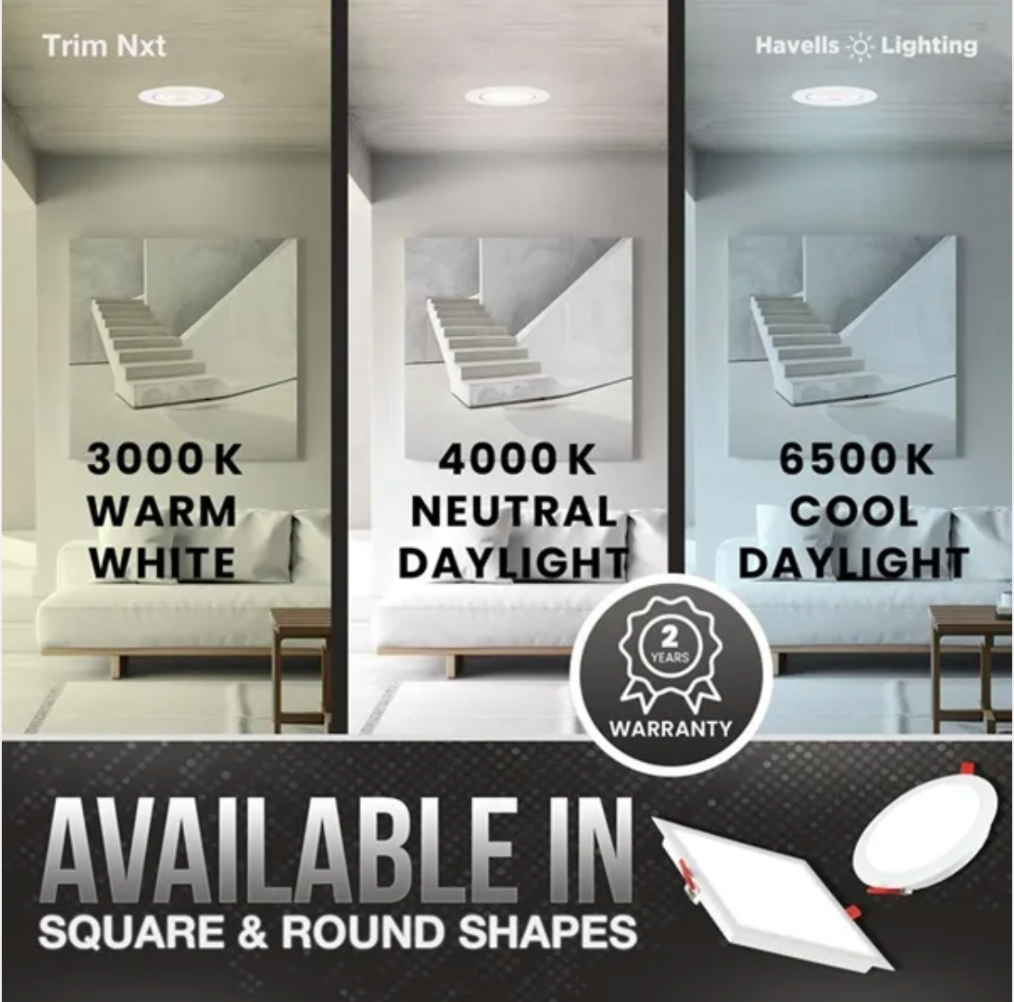 Havells 5W Trim led panel round