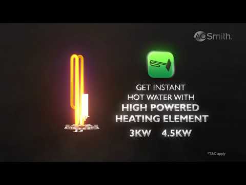 AO Smith FAST-ON 3kW – Instant Heating | 5-Star Efficiency | Hard Water Compatible | BlueShield Anti-Rust Tank | Made for Indian Homes ( Black)